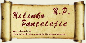 Milinko Pantelejić vizit kartica